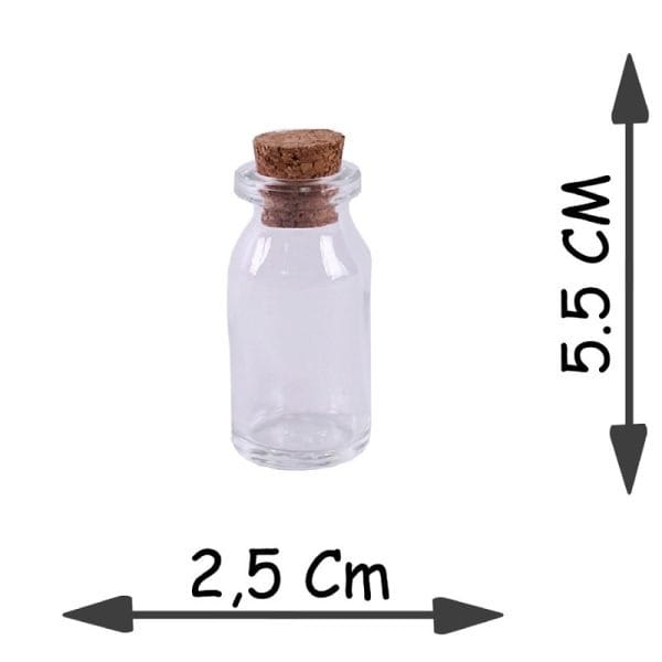 15 cc mantarlı Şişe cam